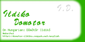 ildiko domotor business card