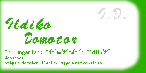 ildiko domotor business card
